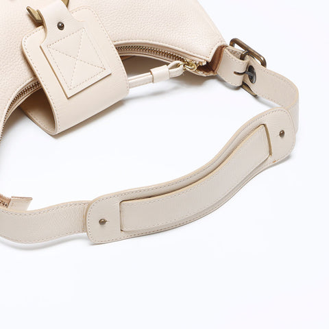 Chloe Half moon leather Shoulder Bag beige WS14062