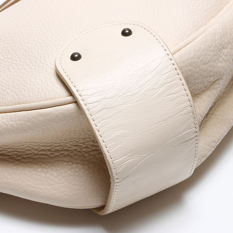 Chloe Half moon leather Shoulder Bag beige WS14062