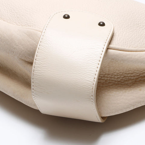 Chloe Half moon leather Shoulder Bag beige WS14062