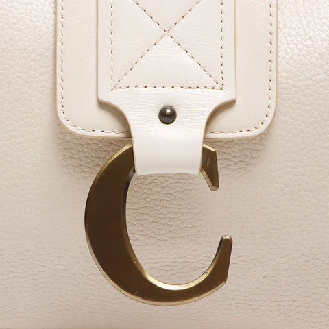 Chloe Half moon leather Shoulder Bag beige WS14062