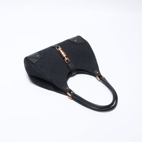 GUCCI New Jackie GG Canvas Handbag black WS14063