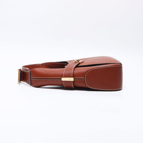 サルヴァトーレフェラガモ Salvatore Ferragamo ガンチーニ レザー ショルダーバッグ ブラウン WS14065