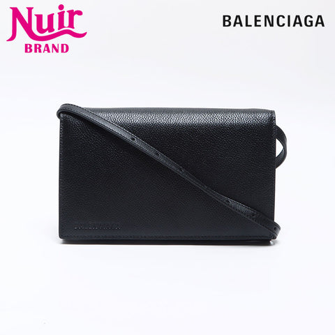 バレンシアガ BALENCIAGA レザー ショルダーバッグ ブラック WS14066
