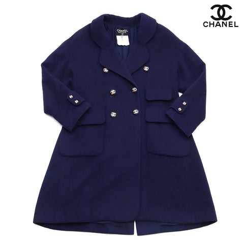 Chanel CHANEL coat navy WS1406