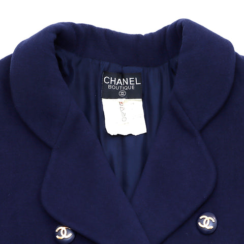Chanel CHANEL coat navy WS1406