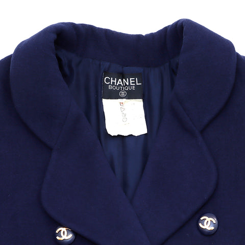 シャネル CHANEL コート ネイビー WS1406