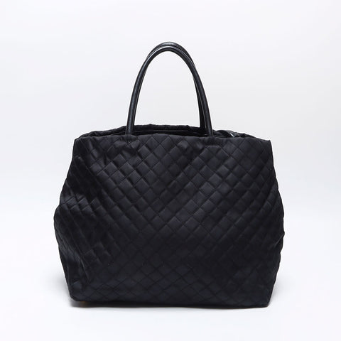 PRADA Quilted Tote Bag 2WAY Nylon Shoulder Bag black WS14070