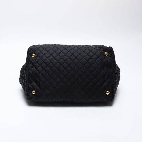 PRADA Quilted Tote Bag 2WAY Nylon Shoulder Bag black WS14070