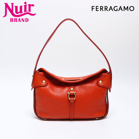 Salvatore Ferragamo Gancini one belt Shoulder Bag Orange WS14073