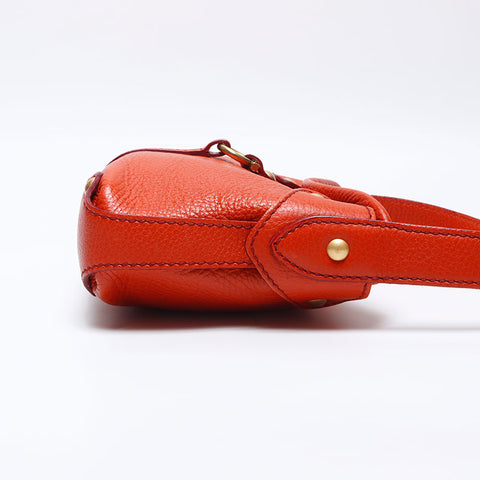 Salvatore Ferragamo Gancini one belt Shoulder Bag Orange WS14073