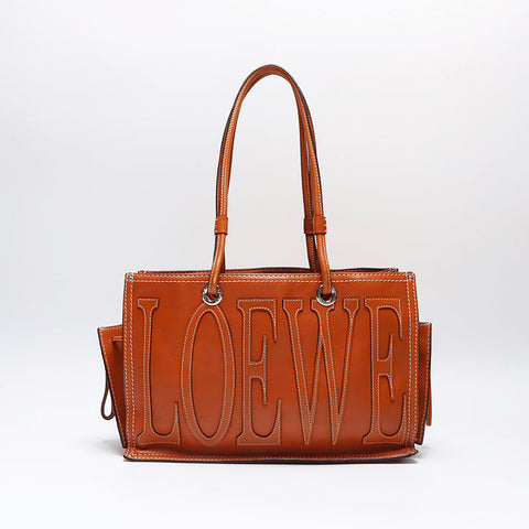 ロエベ LOEWE ショッパートート アナグラム トートバッグ ブラウン WS14075