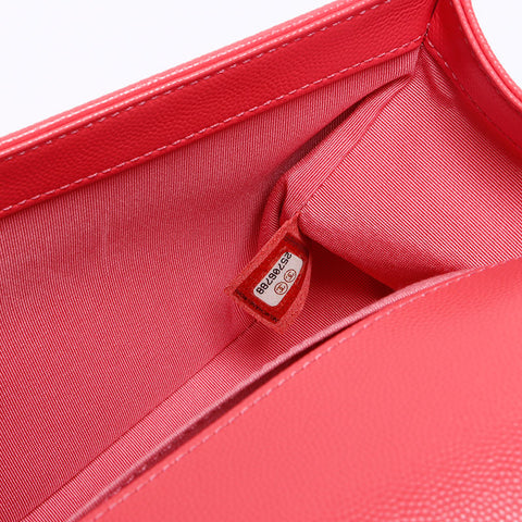 CHANEL Boy Chanel Caviar Shoulder Bag pink WS14076