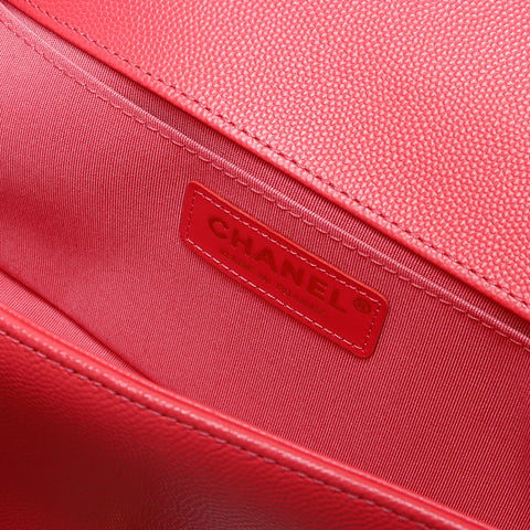 CHANEL Boy Chanel Caviar Shoulder Bag pink WS14076