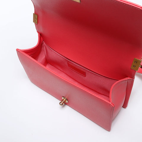CHANEL Boy Chanel Caviar Shoulder Bag pink WS14076