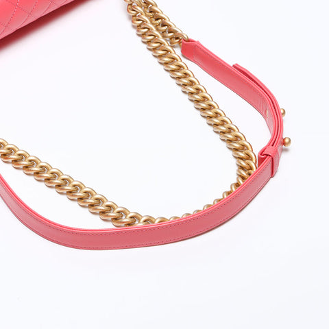 CHANEL Boy Chanel Caviar Shoulder Bag pink WS14076