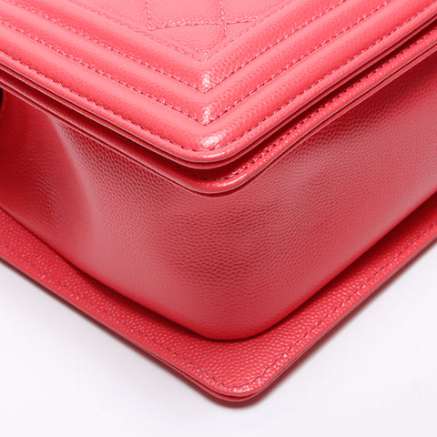 CHANEL Boy Chanel Caviar Umhängetasche rosa WS14076