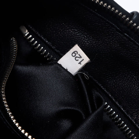 PRADA Triangle logo one belt soft leather Shoulder Bag black WS14079