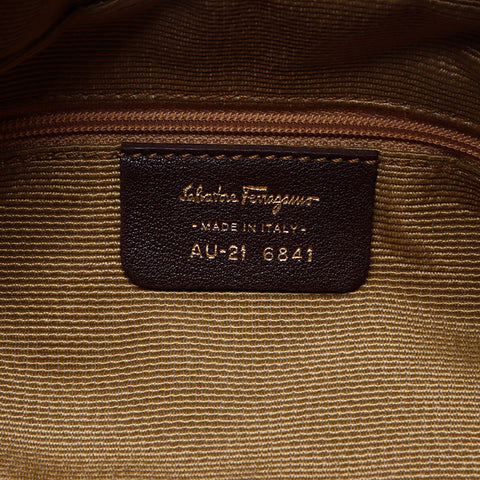 Salvatore Ferragamo Gancini canvas Shoulder Bag beige WS14080