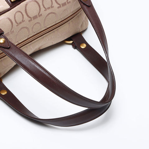 Salvatore Ferragamo Gancini canvas Shoulder Bag beige WS14080