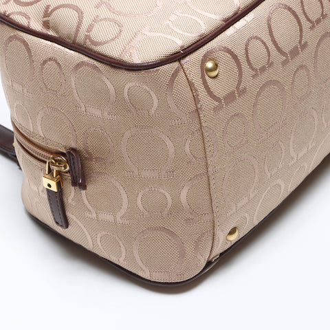 Salvatore Ferragamo Gancini canvas Shoulder Bag beige WS14080