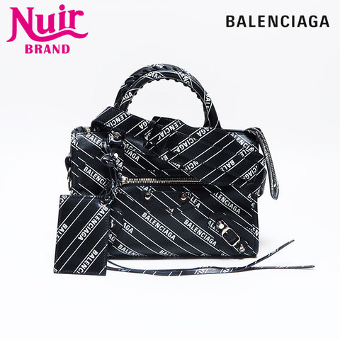 BALENCIAGA Mini City Nano Graffiti Shoulder Bag black WS14082