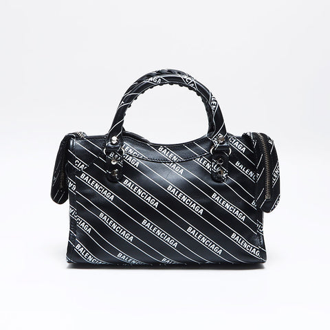 BALENCIAGA Mini City Nano Graffiti Shoulder Bag black WS14082