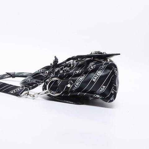 BALENCIAGA Mini City Nano Graffiti Shoulder Bag black WS14082