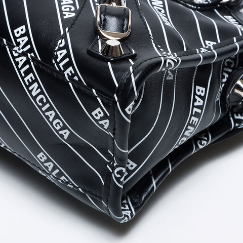 BALENCIAGA Mini City Nano Graffiti Shoulder Bag black WS14082