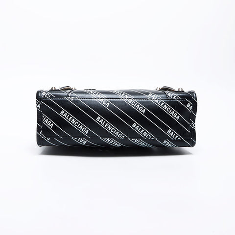 BALENCIAGA Mini City Nano Graffiti Shoulder Bag black WS14082