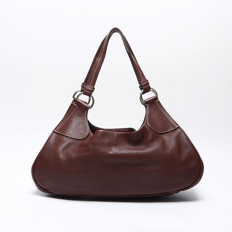 PRADA Vitero Dyno One Belt Shoulder Bag Brown WS14083