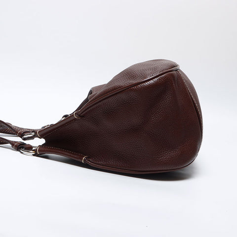 PRADA Vitero Dyno One Belt Shoulder Bag Brown WS14083