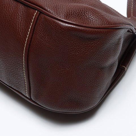 PRADA Vitero Dyno One Belt Shoulder Bag Brown WS14083