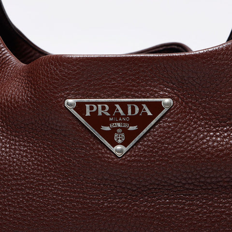 PRADA Vitero Dyno One Belt Shoulder Bag Brown WS14083