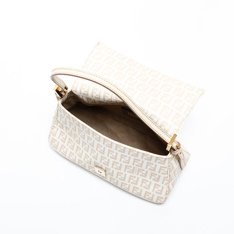 FENDI Mini Zucchino Mamma Bucket PVC Shoulder Bag white WS14085