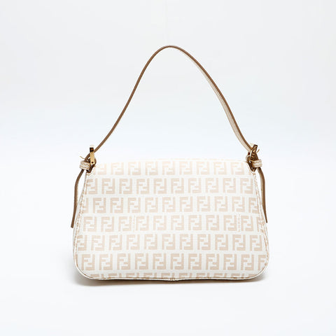 FENDI Mini Zucchino Mamma Bucket PVC Shoulder Bag white WS14085