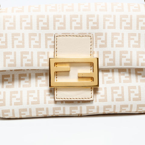 FENDI Mini Zucchino Mamma Bucket PVC Shoulder Bag white WS14085
