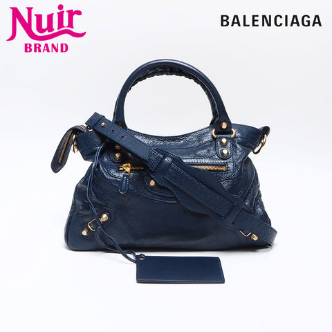 バレンシアガ BALENCIAGA ジャイアント シティ 2way ショルダーバッグ ネイビー WS14086