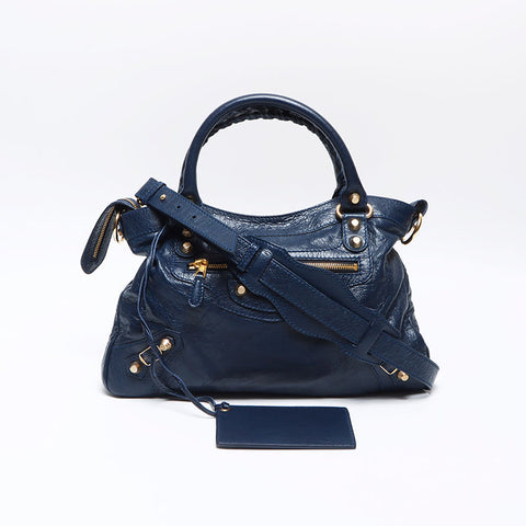 バレンシアガ BALENCIAGA ジャイアント シティ 2way ショルダーバッグ ネイビー WS14086