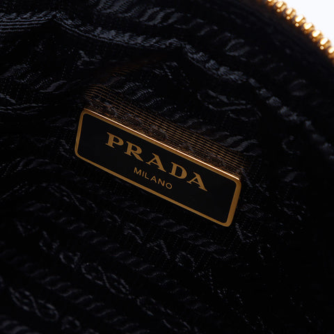 プラダ PRADA レザー ロゴ ショルダーバッグ グレー WS14087