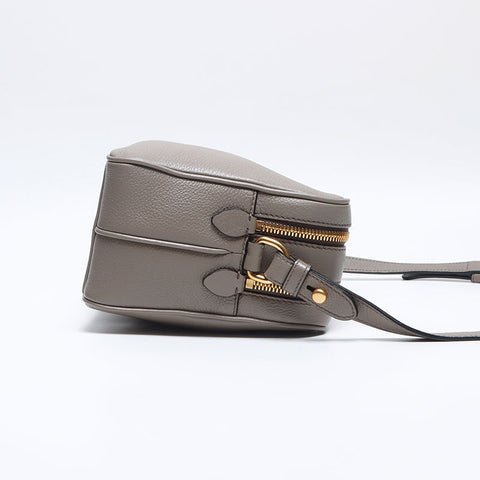 プラダ PRADA レザー ロゴ ショルダーバッグ グレー WS14087