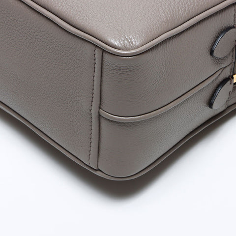 プラダ PRADA レザー ロゴ ショルダーバッグ グレー WS14087