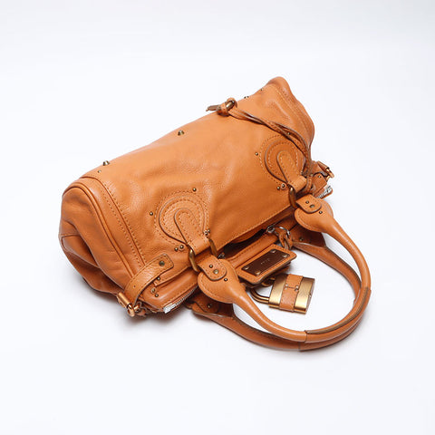 Chloe Paddington Leather Handbag Brown WS14089