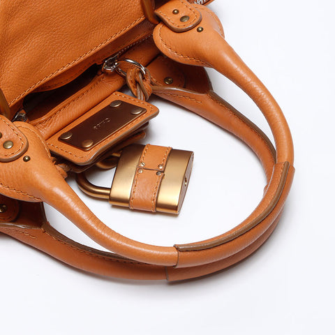 Chloe Paddington Leather Handbag Brown WS14089