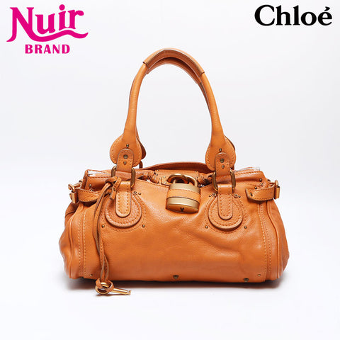 Chloe Paddington Leather Handbag Brown WS14089