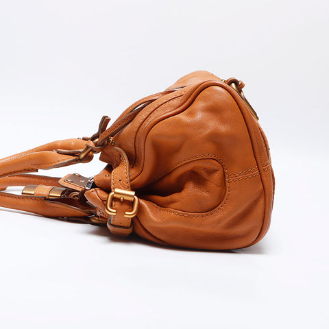 Chloe Paddington Leather Handbag Brown WS14089