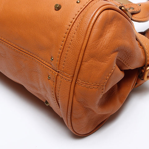 Chloe Paddington Leather Handbag Brown WS14089