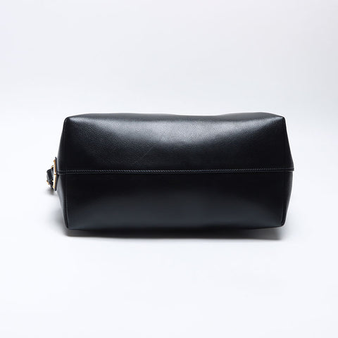 PRADA Logo embossed leather 2way Shoulder Bag black WS14090