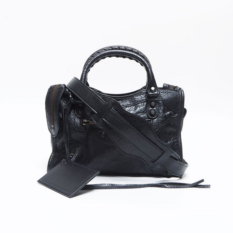 バレンシアガ BALENCIAGA ミニ シティ クラシック ショルダーバッグ ブラック WS14092