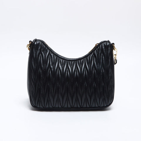 Miu Miu Logo Matelasse Shoulder Bag black WS14094