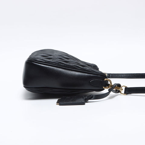 Miu Miu Logo Matelasse Shoulder Bag black WS14094